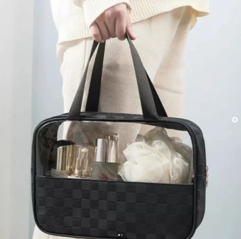 3Pcs Toiletry Bag for Men Women Clear Cosmetics Bag Hanging Toiletry Bag Waterproof Makeup Bags for Traveling Transparent Travel Organizer