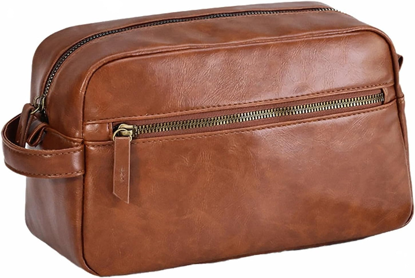 Large Toiletry Bag for Men and Women for Travel Waterproof Shaving Kit Bathroom Toiletry Organizer Leather Cosmetic Bags