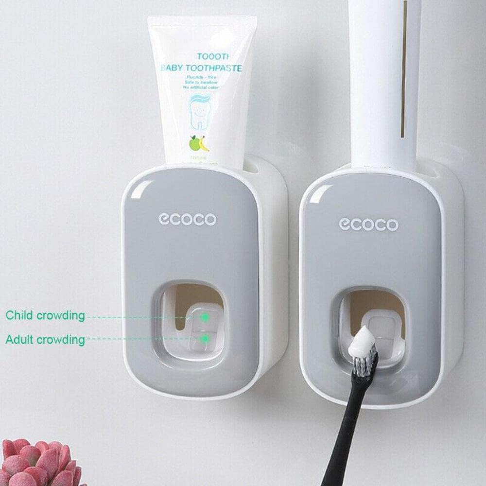 Ecoco Wall-Mounted Hands-Free Toothpaste Dispenser, Automatic Toothpaste Squeezer, Toothpaste Holder