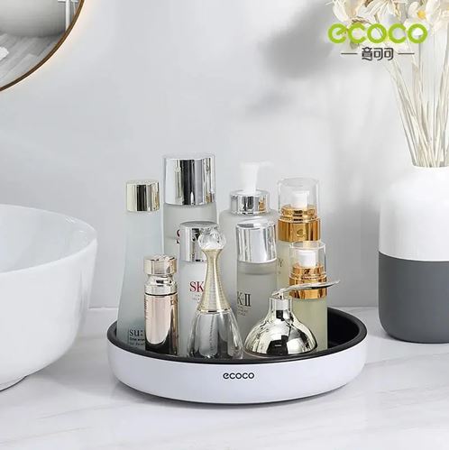 ECOCO Turntable Cupboard Organizer, 360 Rotating Seasoning Storage Rack Organizer Shelf Oil and Non-Slip Kitchen Accessories Multifunctional