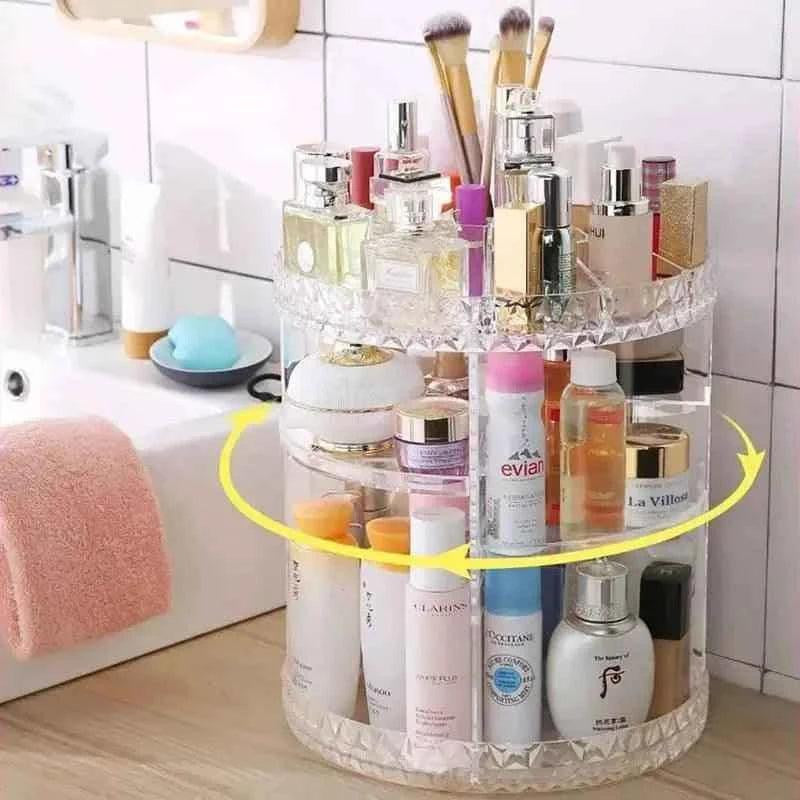 360 Rotating Makeup Organizer for Easy Access and Efficient Storage - Makeup Organizer 360 Rotating