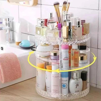 360 Rotating Makeup Organizer for Easy Access and Efficient Storage - Makeup Organizer 360 Rotating