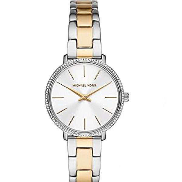 Michael Kors Pyper Two-tone Stainless Steel Silver Dial Quartz Watch for Ladies - MK1041