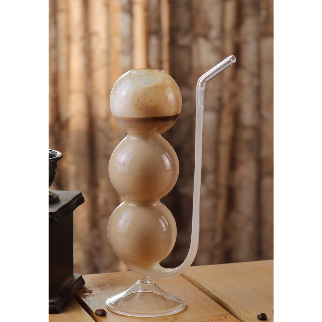 Multi-Purpose Bubble Glass With Straw