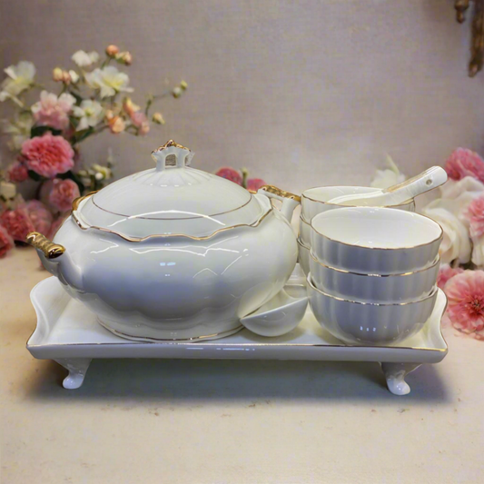 King Style Ceramic Soup Set