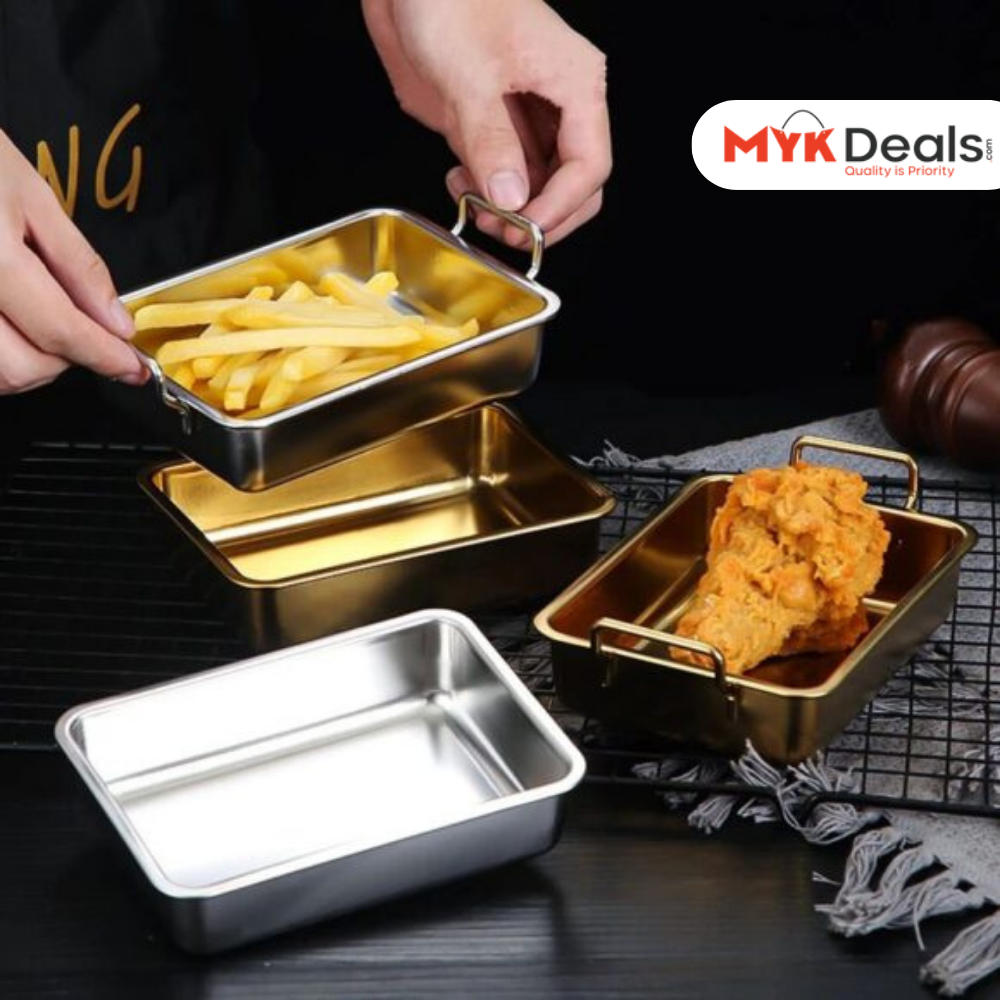 GOLDEN DEEP TRAY RECTANGLE SHAPE