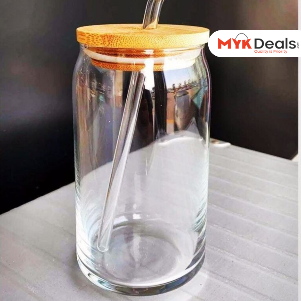 Modern Mason Jar With Clear Straw