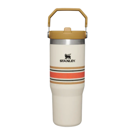 The Varsity Iceflow Flip Straw Tumbler | 30 OZ | Cream Mesh