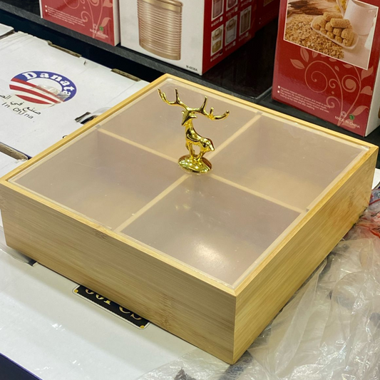 Wooden Dry Fruit Serving Dish