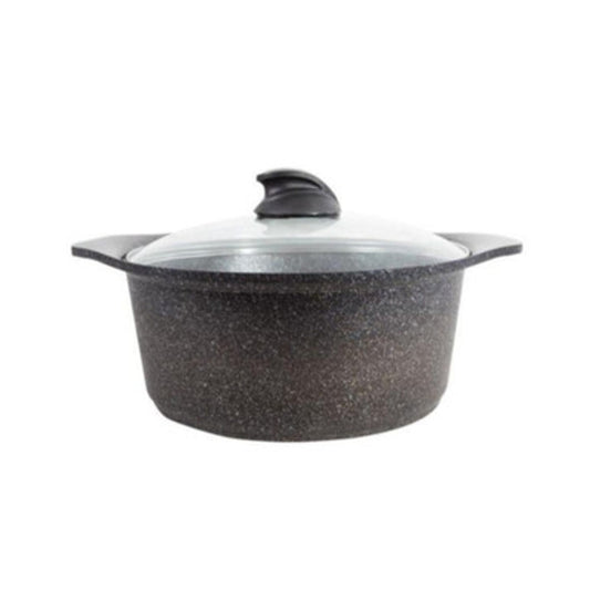 Arshia Nonstick Granite Casserole 20cm With Glass Lid C360