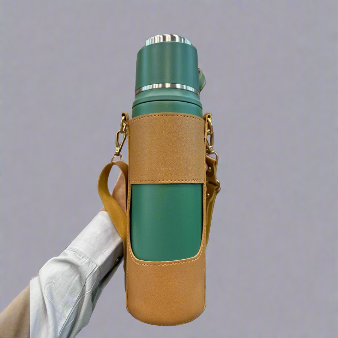 Stainless Steel Bottle With Leather Cover