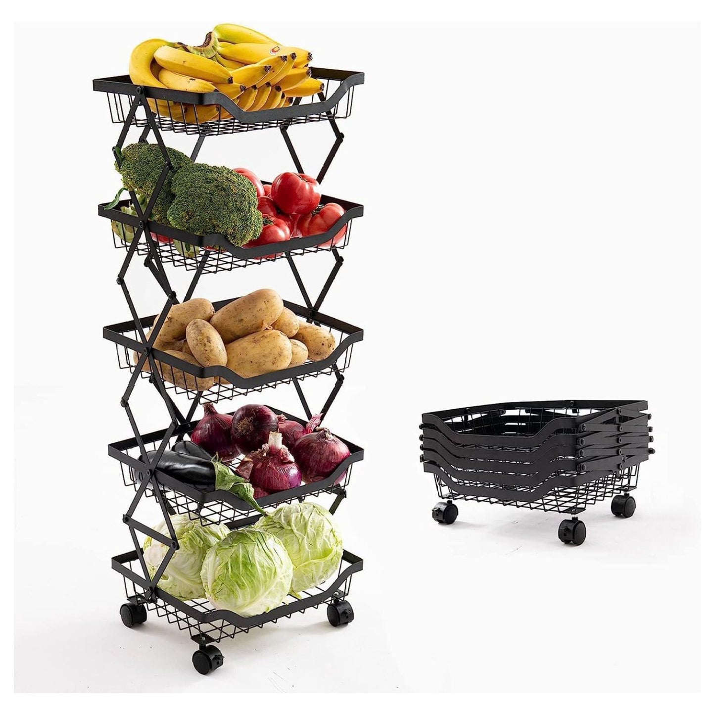 Stackable Storage Baskets With Wheels