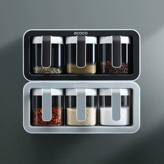 ECOCO Wall-Mounted Spice Rack – Kitchen Storage Shelf with Multi Spice Containers | Adornia.pk