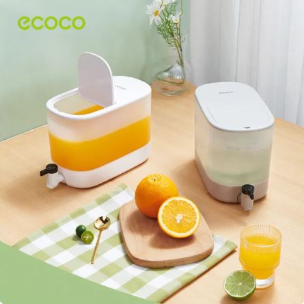 4L Ecoco Large Capacity Fridge Water Jug – Faucet Dispenser For Juice Tea & Cold Drinks