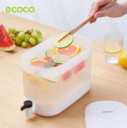 4L Ecoco Large Capacity Fridge Water Jug – Faucet Dispenser For Juice Tea & Cold Drinks