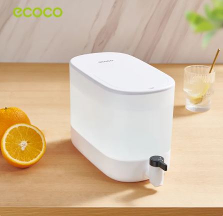 4L Ecoco Large Capacity Fridge Water Jug – Faucet Dispenser For Juice Tea & Cold Drinks