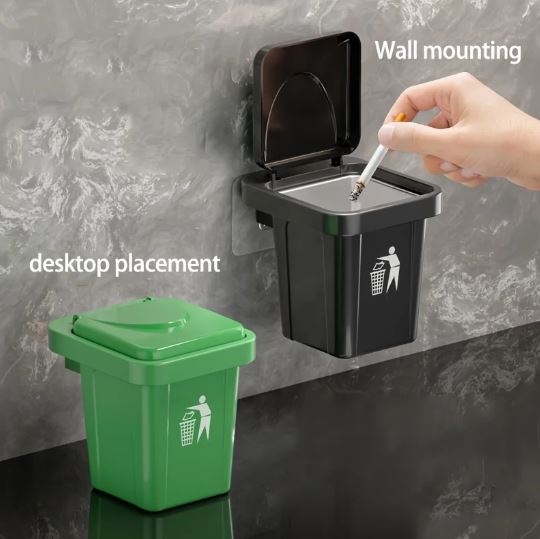 Wall Mounted Ashtray, Outdoor Smokeless Metal Ashtray for Home, Desktop Ashes for Office and Smoking Areas
