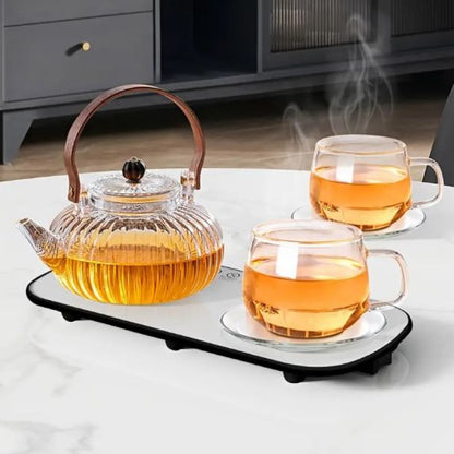 صينية تدفئة الطعام الكهربائية المحمولة، سخان الأطباق، مفرش الأطباق الساخنة، أداة تقديم الطعام لحفلات العشاء