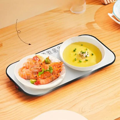 صينية تدفئة الطعام الكهربائية المحمولة، سخان الأطباق، مفرش الأطباق الساخنة، أداة تقديم الطعام لحفلات العشاء