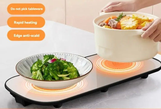 Portable Electric Food Warming Tray, Plate Warmer, Hot Plate Placemat, Server for Dinner Parties