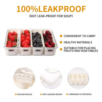 صندوق تخزين وتوابل فاخر للأطعمة في الثلاجة