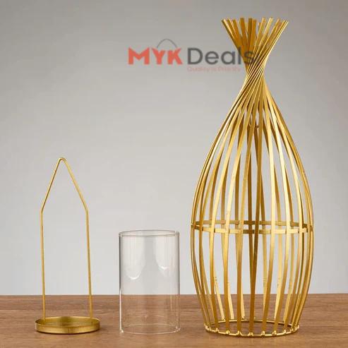 European  decorations gold light luxury Iron Candle Stand With Candle