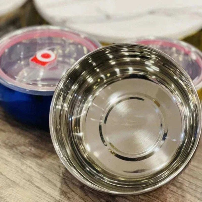 Set Of 3 Steel Fresh Bowl