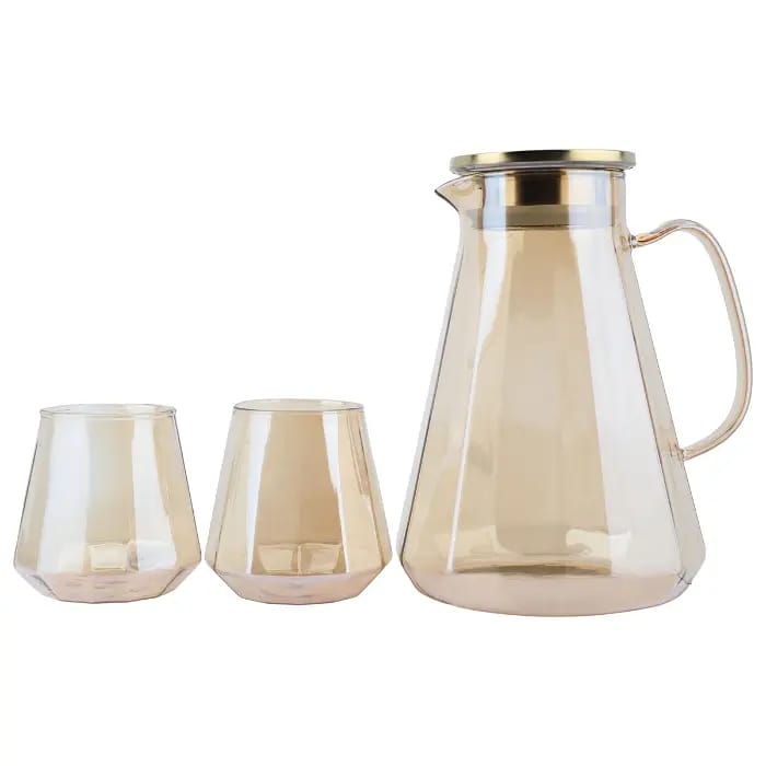 Glass Jug Sets 6pcs High Borosilicate Heat Resistant Hot Water Jug