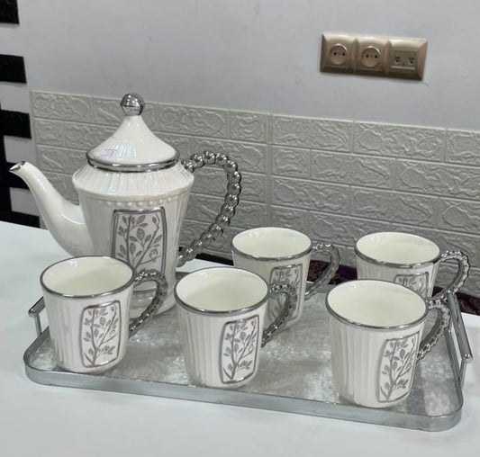 Amazing Turkish Style Metal Handle Tea Set