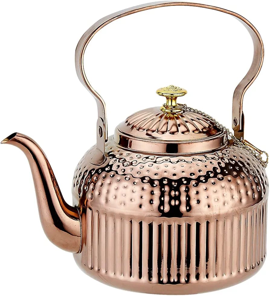 Arabian Style Stainless Steel Kettle With Dots And Lines Pattern