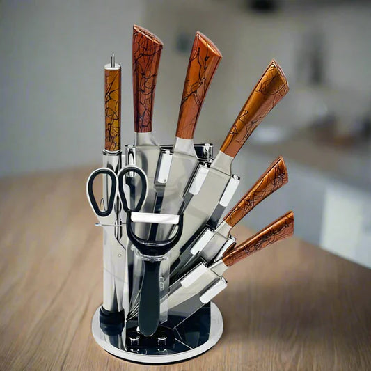 Revolving Knife Set - 8 Essential Tools