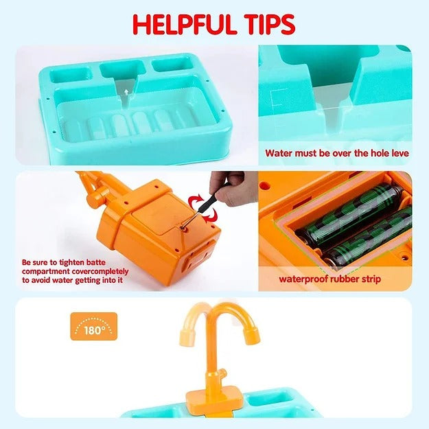 Large Kitchen Sink toy with Running Water