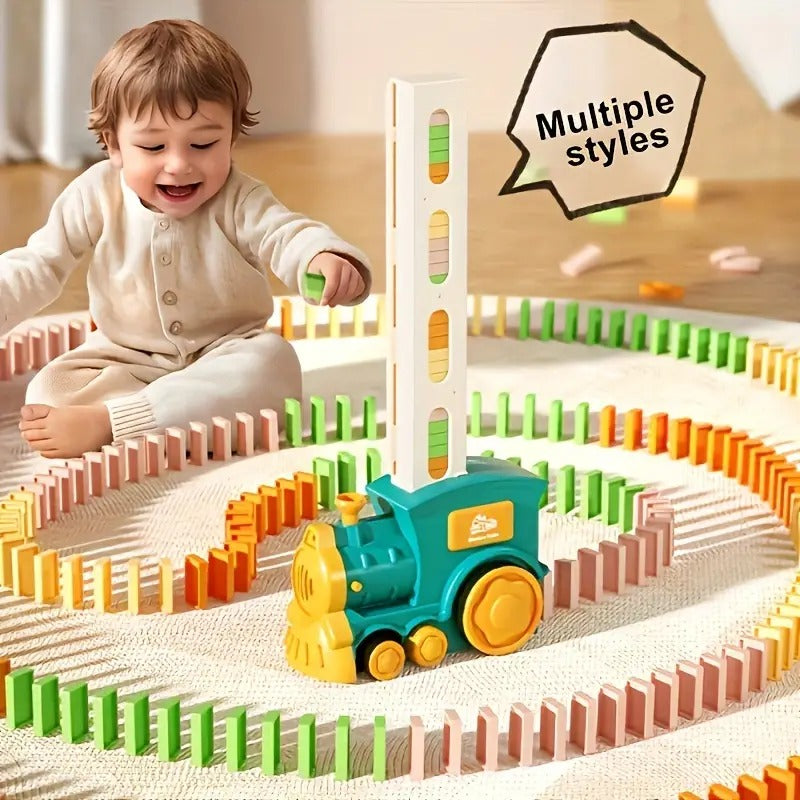 60pcs Automatic Dominoes Train Set