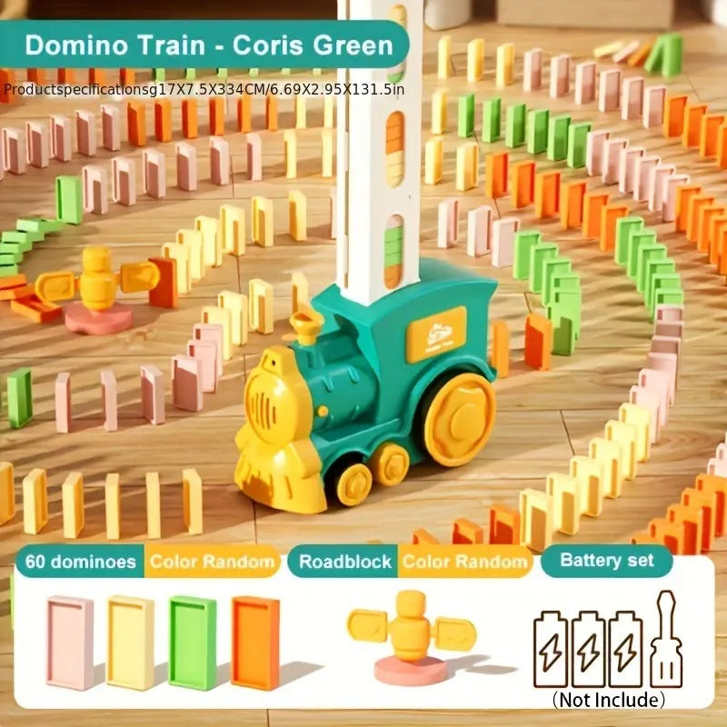 60pcs Automatic Dominoes Train Set