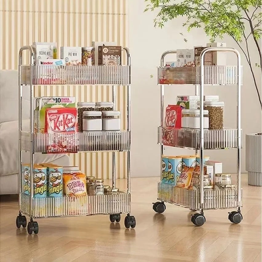 Acrylic Kitchen And Bathroom Storage Trolly