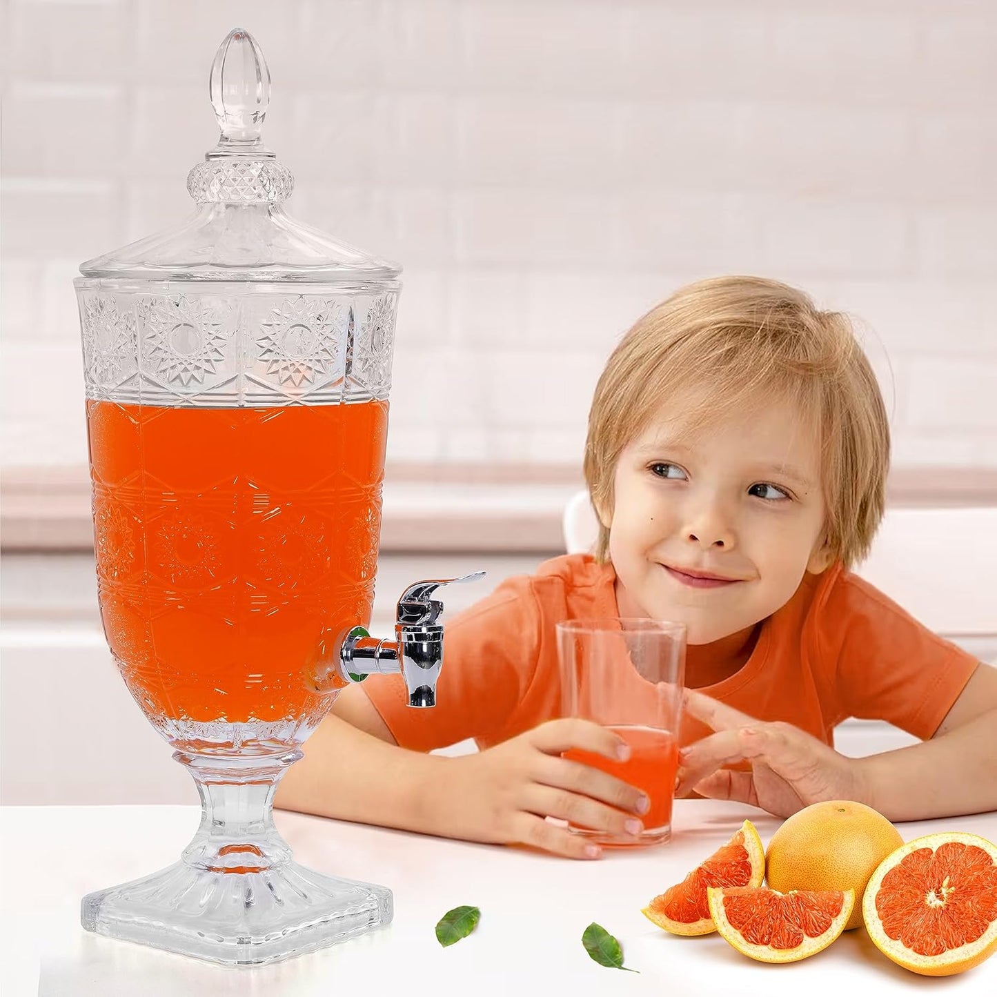 Glass Dispenser For Juice And Water - 5liters