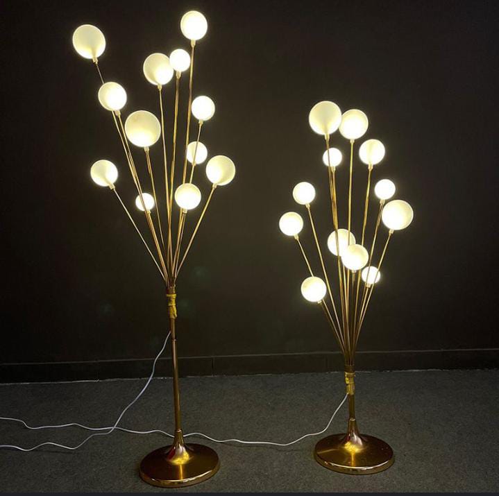 Luminous large Metal Gold Chrome Floor Tree