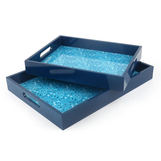 Modern Serving Tray (Blue Print)