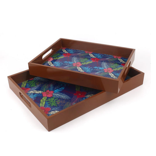 Modern Serving Tray (Flowers)