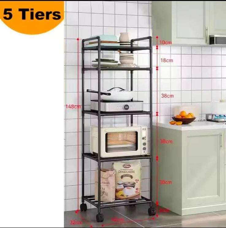 5 Tiers Kitchen Rack