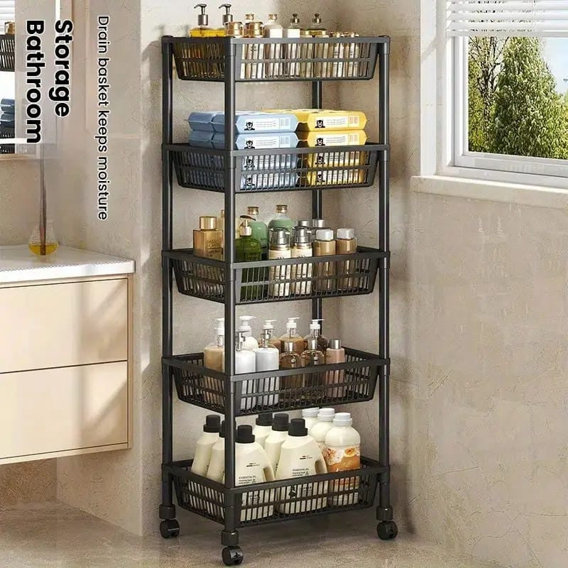 Portable Multi Layer Kitchen shelf Trolley