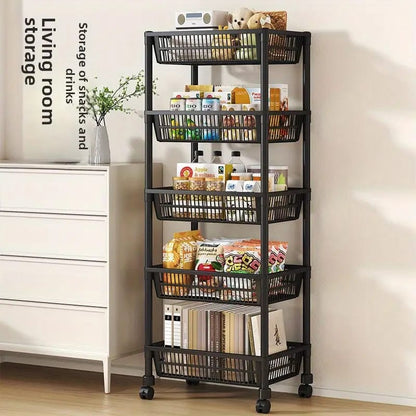 Portable Multi Layer Kitchen shelf Trolley