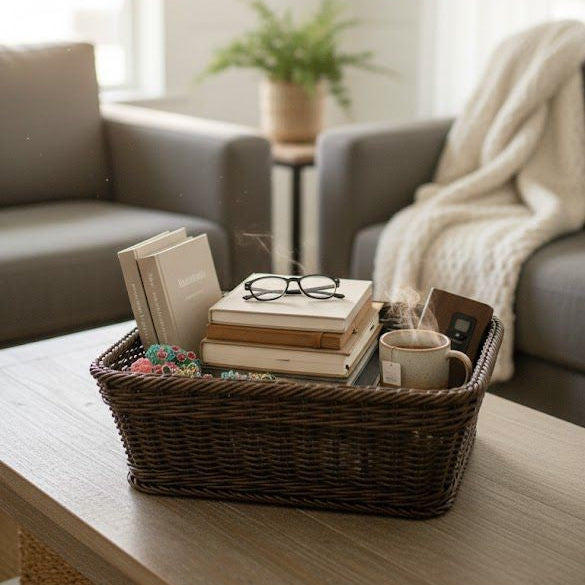 Handmade Square Basket by Ziba