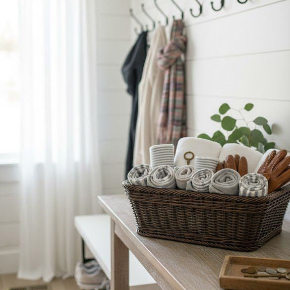 Handmade Square Basket by Ziba