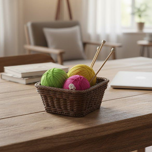 Handmade Square Basket by Ziba