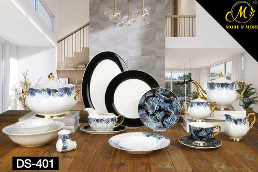 Johnson Bros Inspired Royal Floral Bone China Luxury Dinner Set | 65 & 89 Piece  Collection DS-401