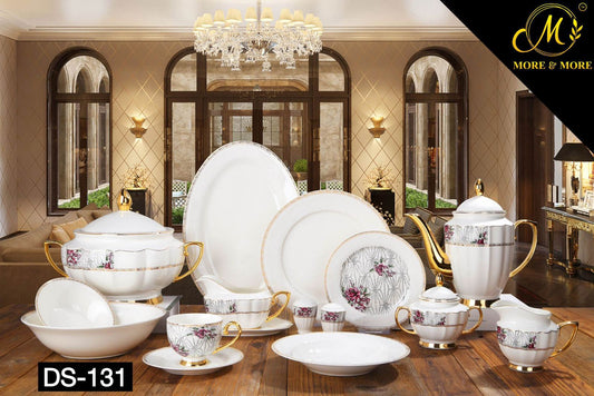 Johnson Bros Inspired Royal Floral Bone China Luxury Dinner Set | 65 & 89 Piece DS-131