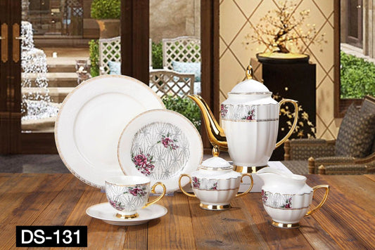 Imported Luxury Johnson Brothers–Inspired 24-Piece Fine Dining Tea Set DS-131