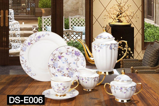 Imported Luxury Johnson Brothers–Inspired 24-Piece Fine Dining Tea Set DS-E006