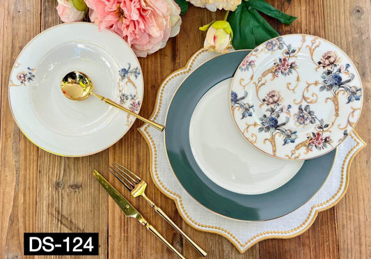 Luxury Johnson Bros inspired 18-Piece Plate Set – Experience the fine Dine Luxury DS-124